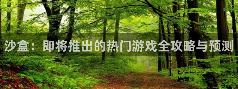 db电竞环境科技有限公司：沙盒：即将推出的热门游戏全攻略与预测